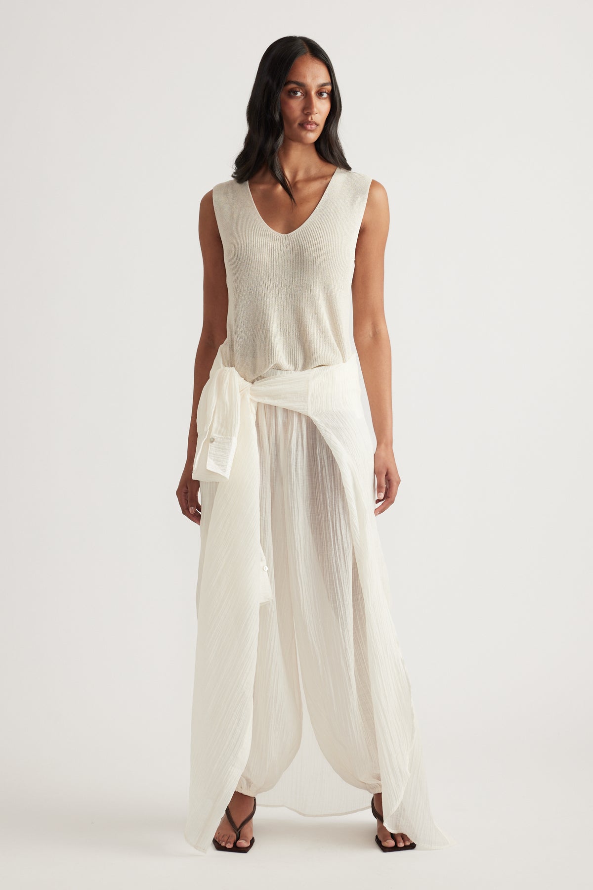 Bri Metallic Knit Tank