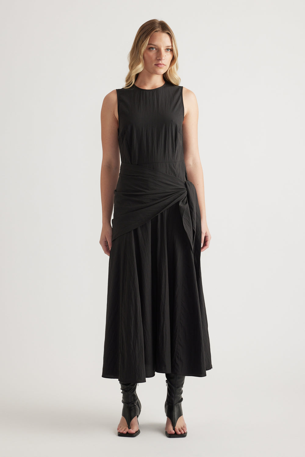 Isabelle Scarf Tie Midi Dress