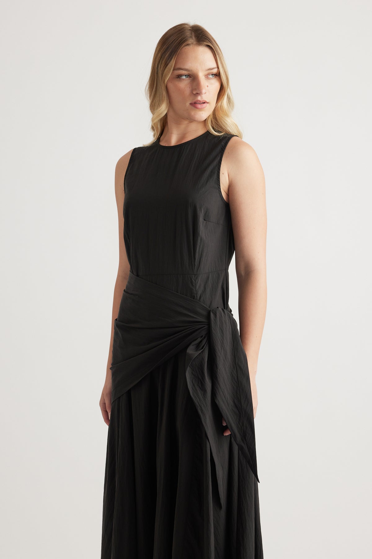 Isabelle Scarf Tie Midi Dress