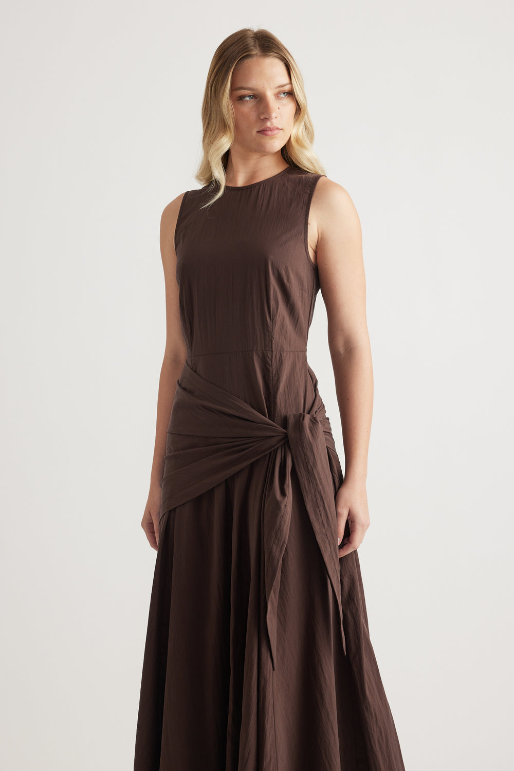 Isabelle Scarf Tie Midi Dress