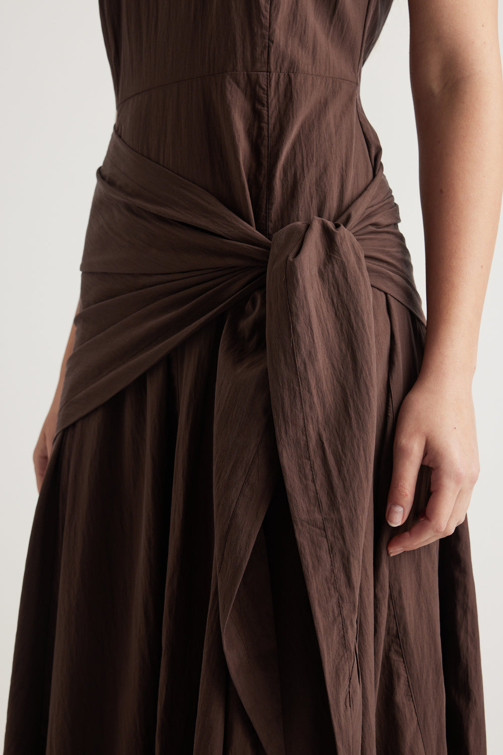 Isabelle Scarf Tie Midi Dress
