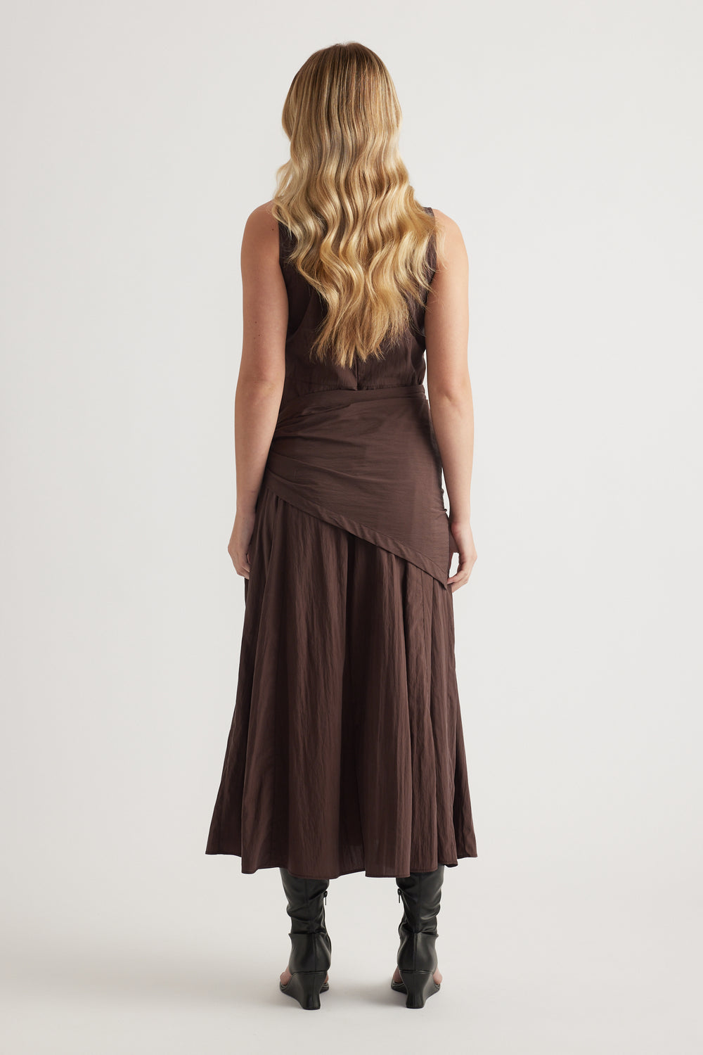 Isabelle Scarf Tie Midi Dress