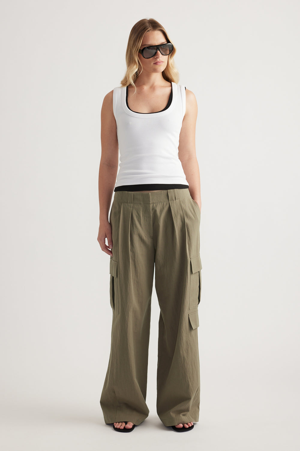 Lacey Scoop Neck Rib Tank
