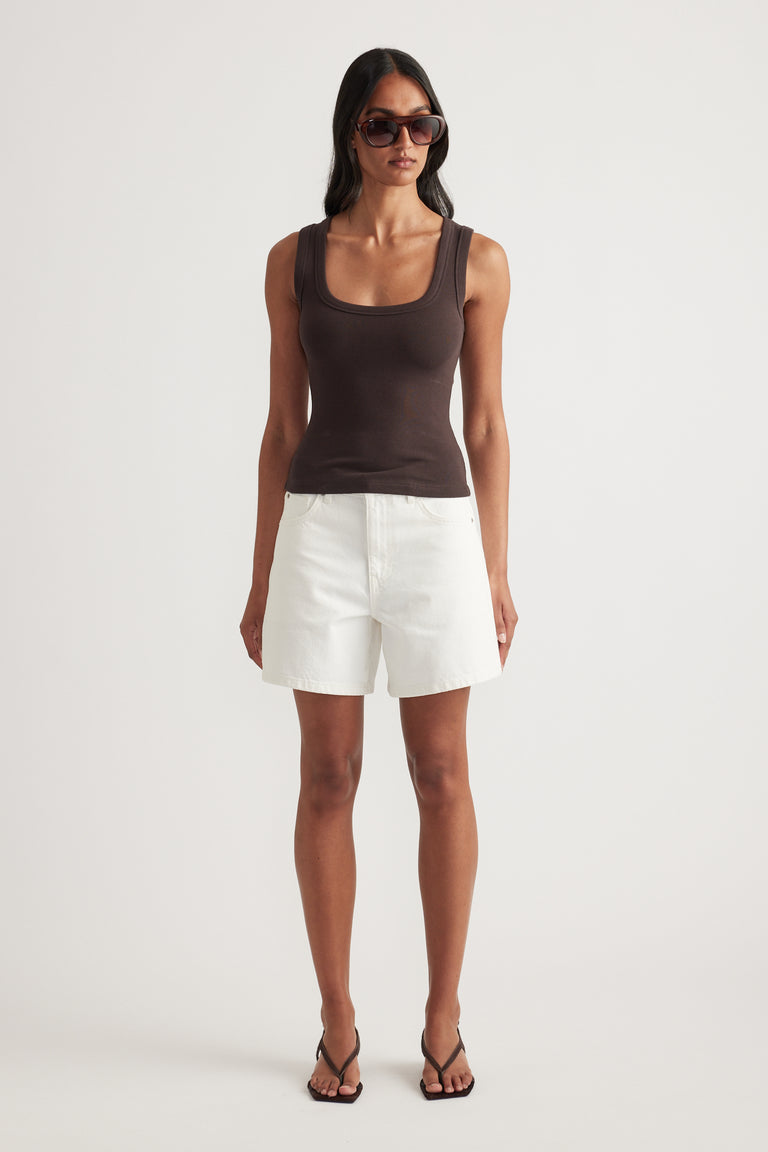 Lacey Scoop Neck Rib Tank