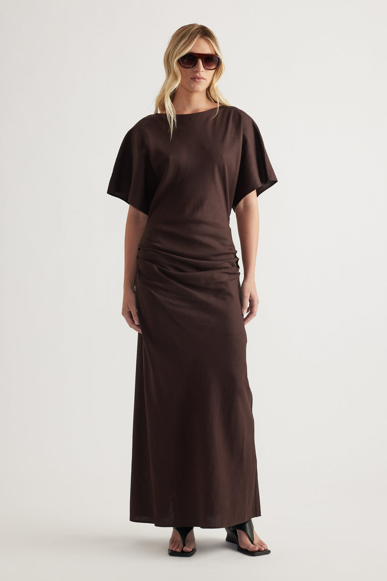 Julia Ruched Maxi Dress