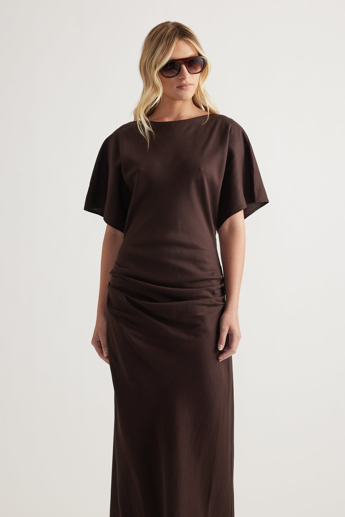Julia Ruched Maxi Dress