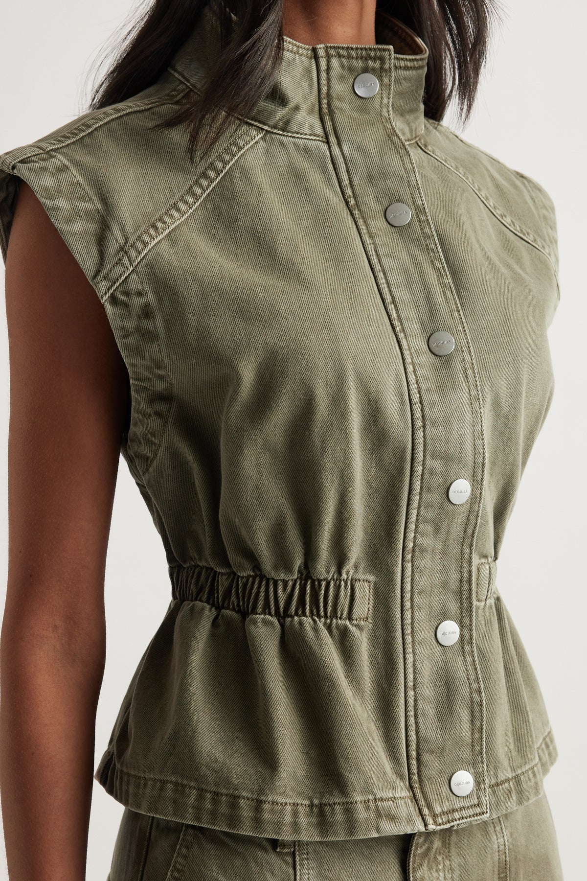 Mia Denim Cinched Waist Vest