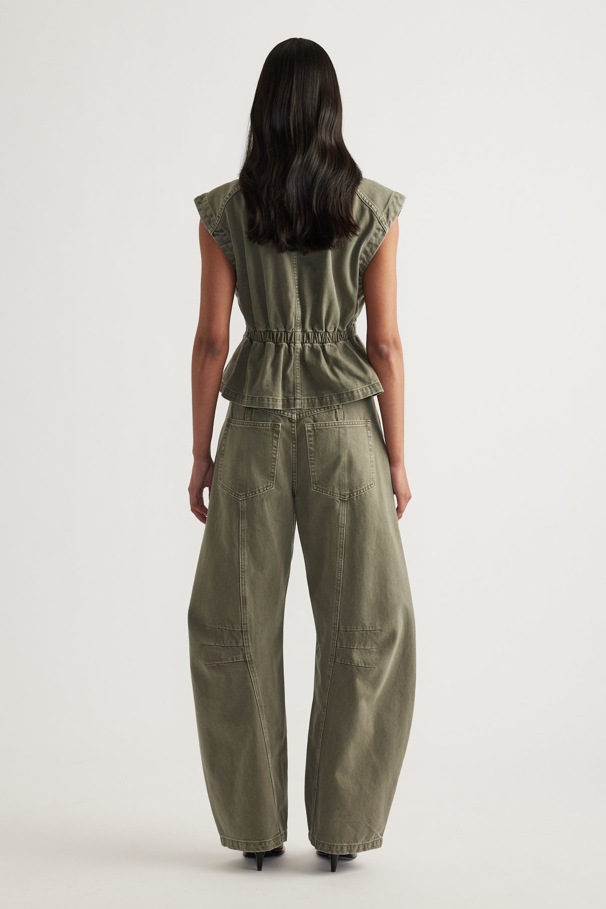 Mia Denim Cinched Waist Vest