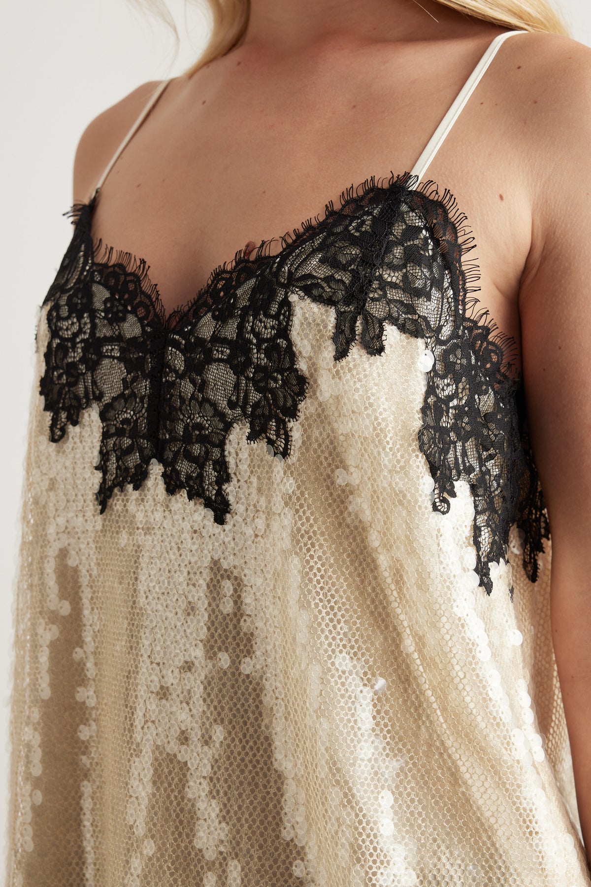 Sabine Contrast Sequin Cami