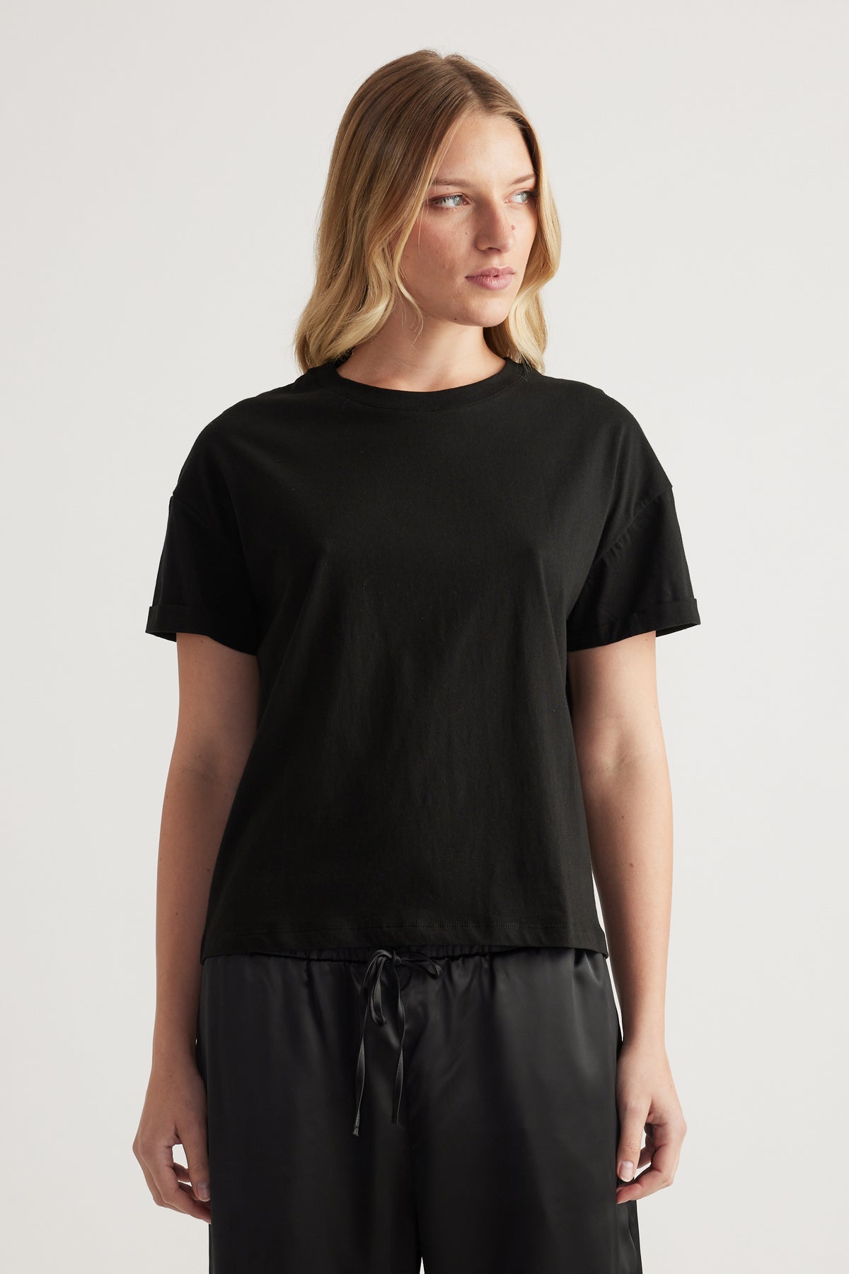Maria Boxy Cropped Tee