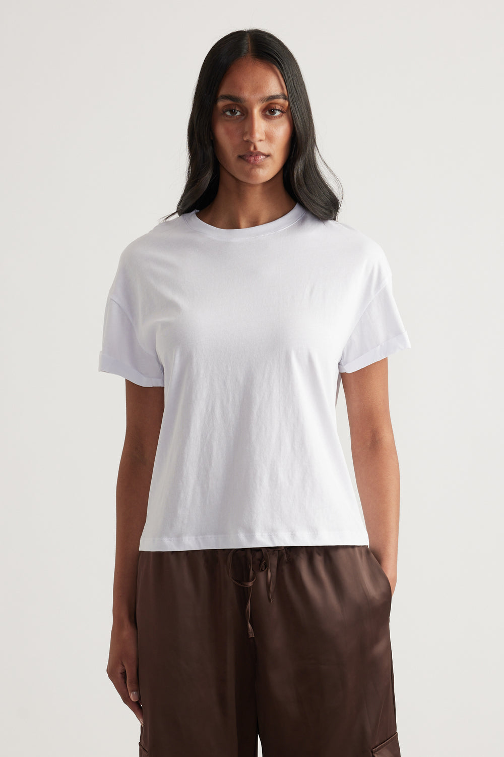 Maria Boxy Cropped Tee