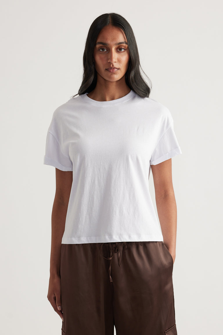 Maria Boxy Cropped Tee