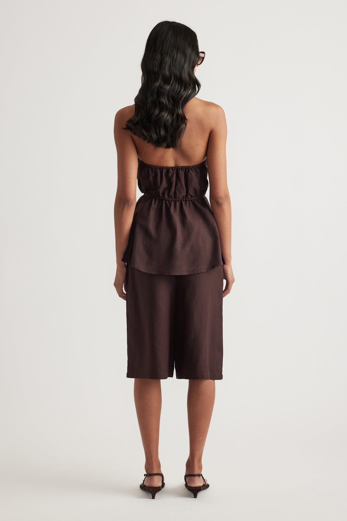 Gwen Linen Blend Halter Top