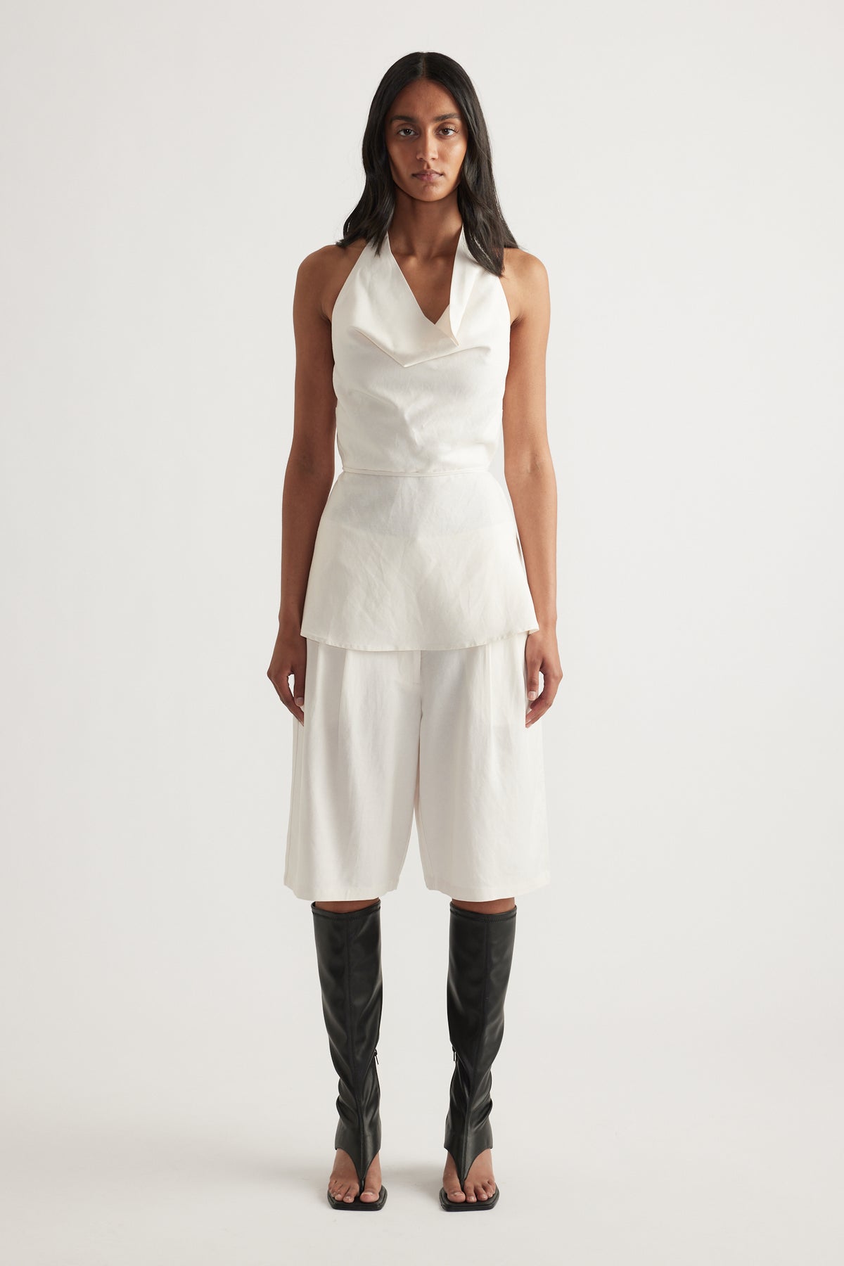 Gwen Linen Blend Halter Top