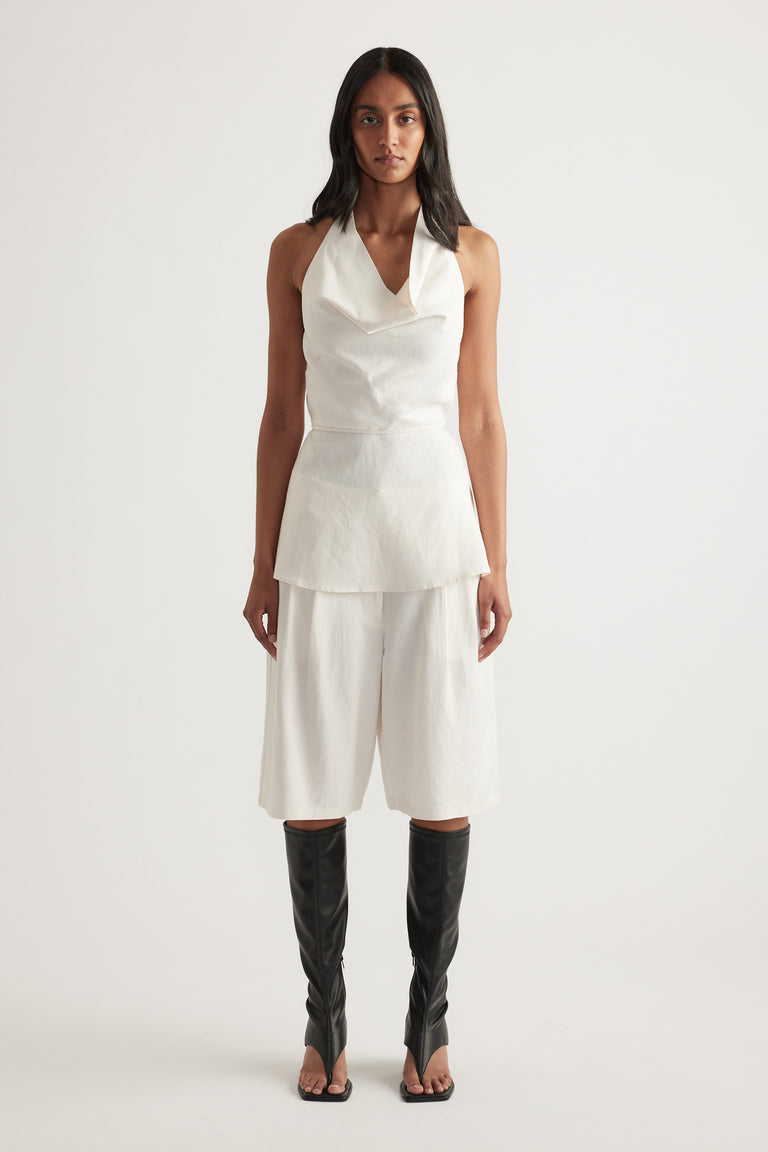Gwen Linen Blend Halter Top