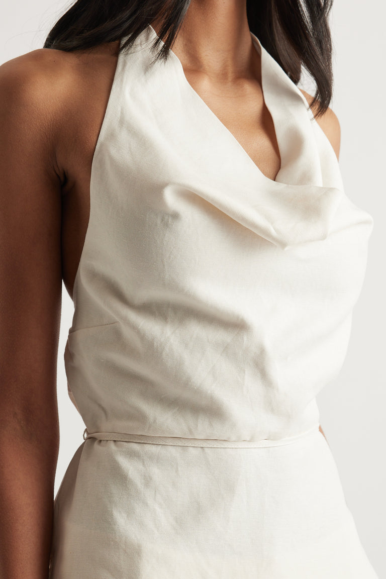 Gwen Linen Blend Halter Top