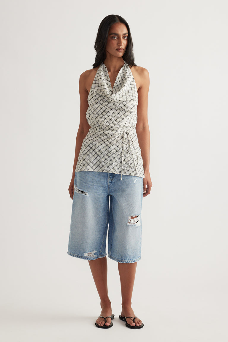 Gwen Textured Halter Top
