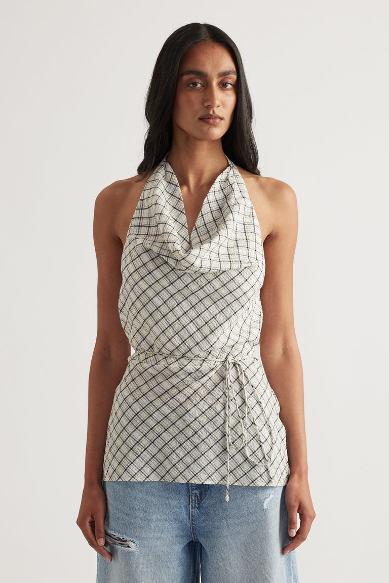 Gwen Textured Halter Top