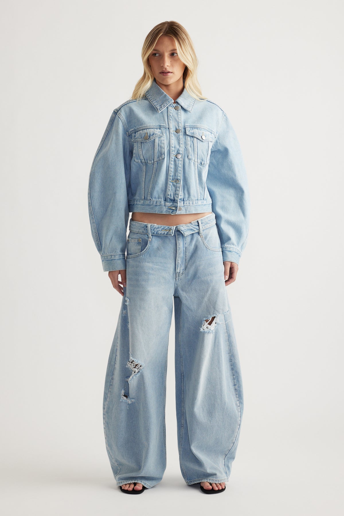 Elle Cropped Denim Jacket