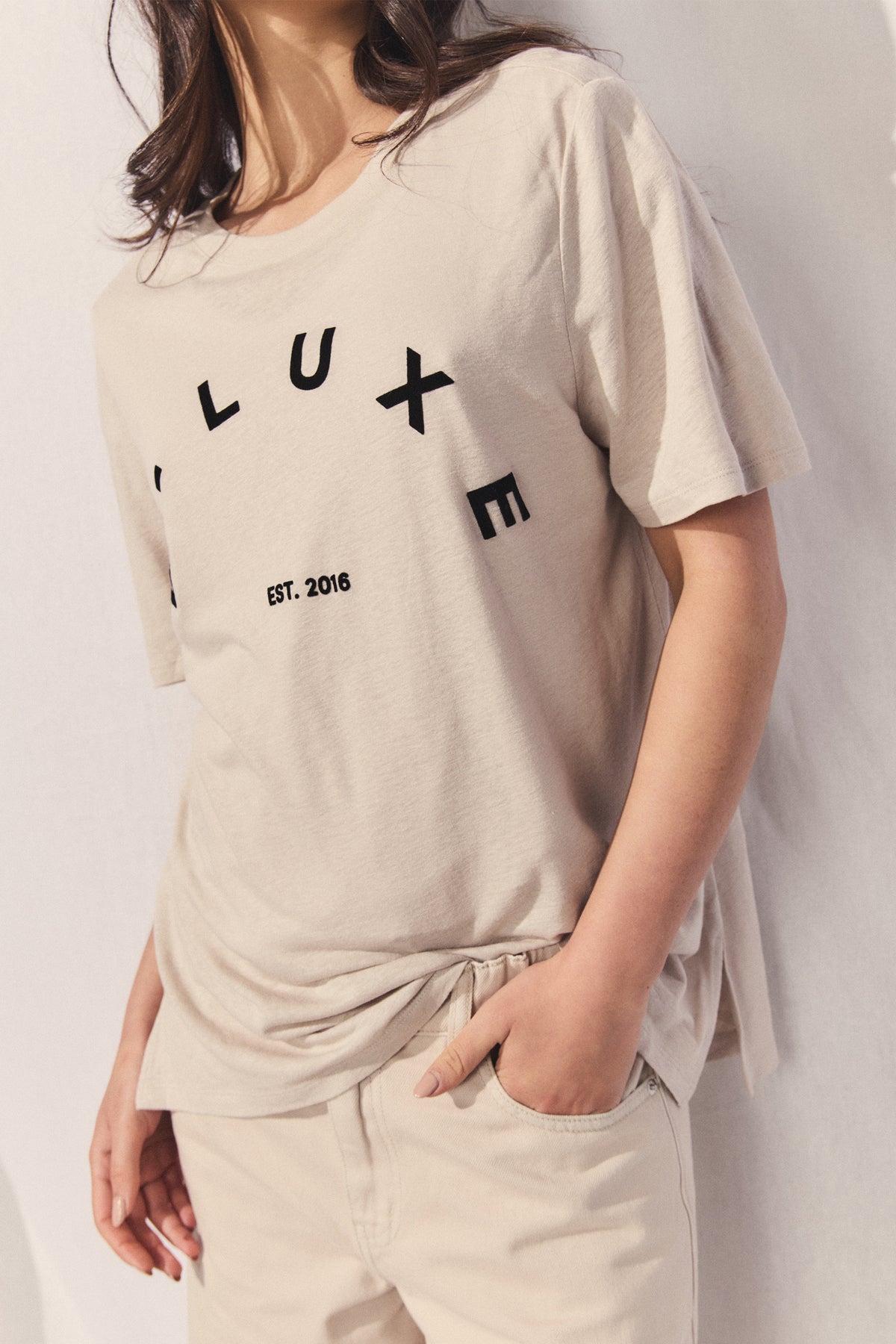 D-Luxe Linen Blend Logo Tee