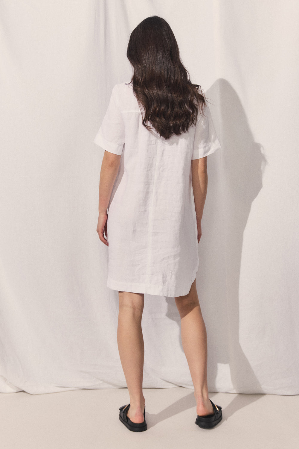 D-Luxe Linen Short Dress