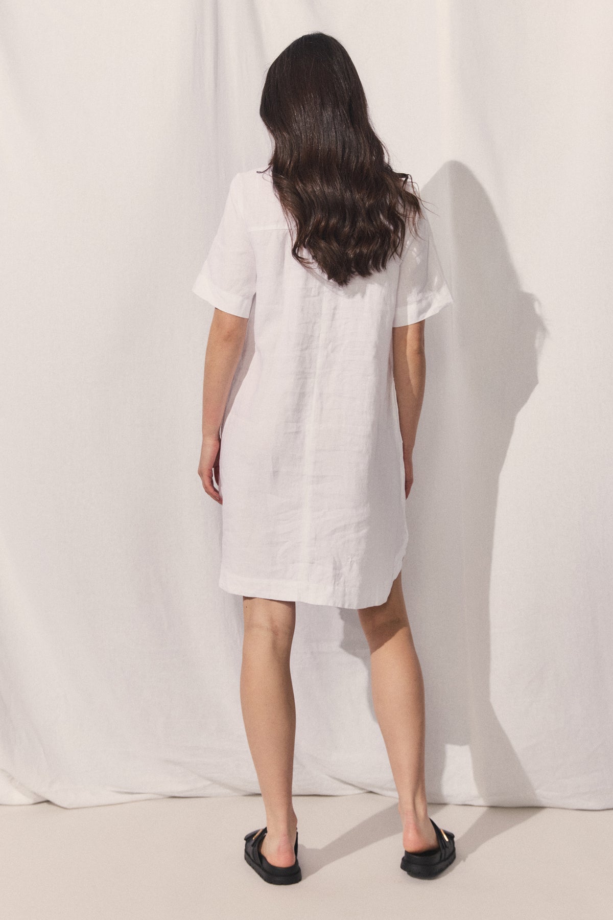 D-Luxe Linen Short Dress