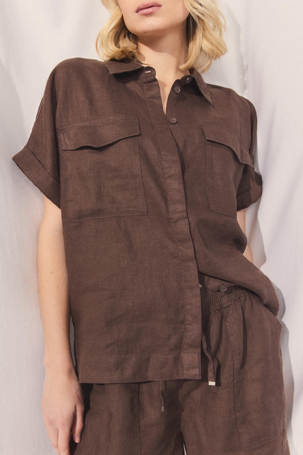 D-Luxe Pocket Linen Shirt
