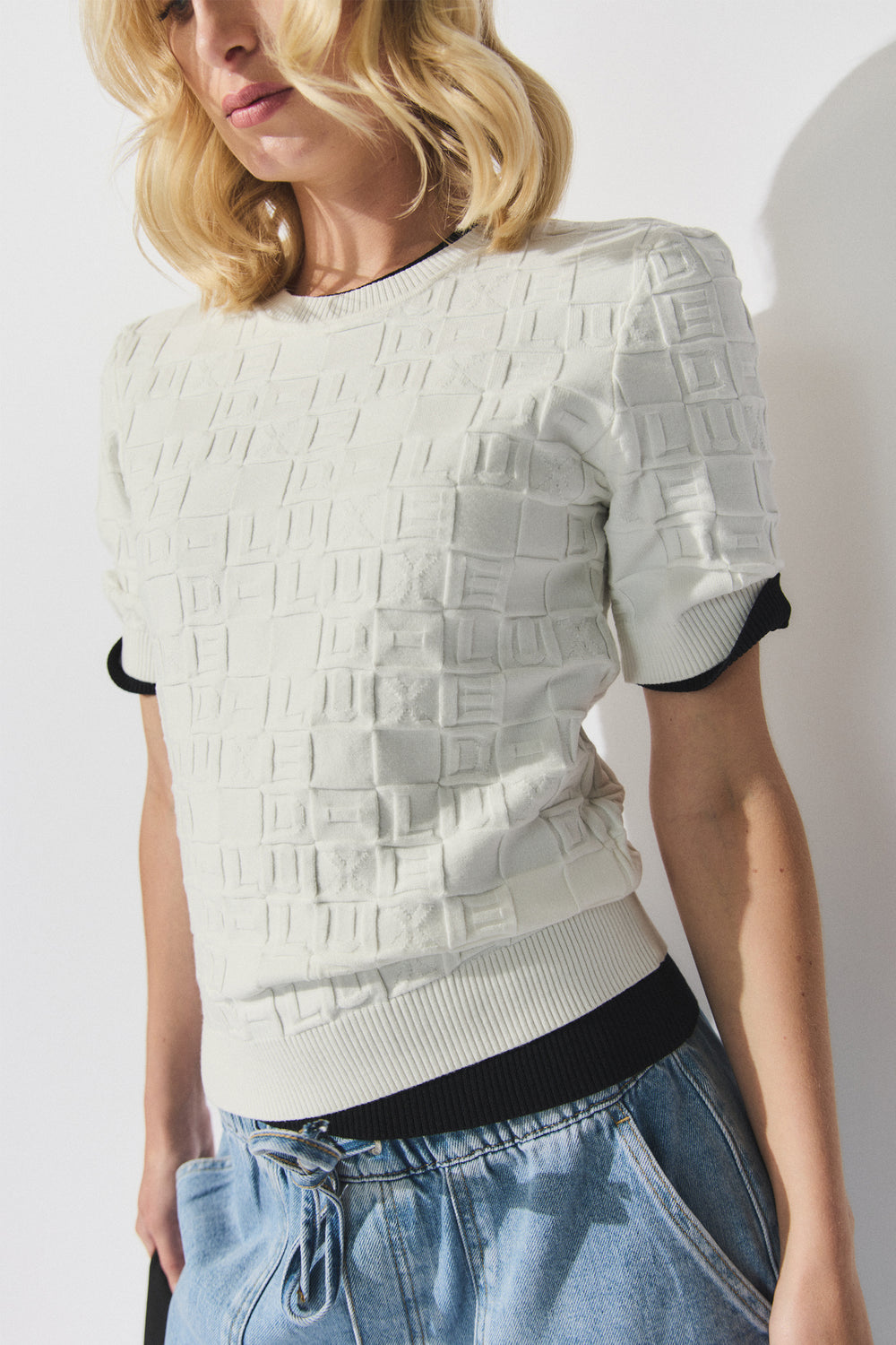 D-Luxe Monogram Knit Top