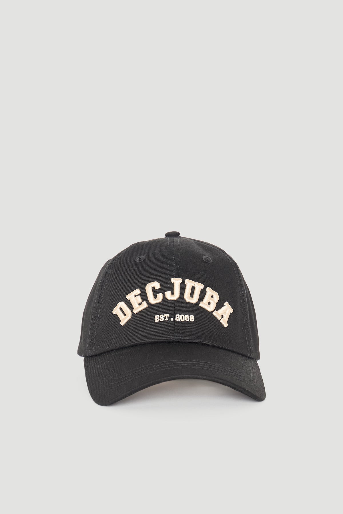 Black girls varsity cap with curved brim and embroidered logo for a casual, sporty look