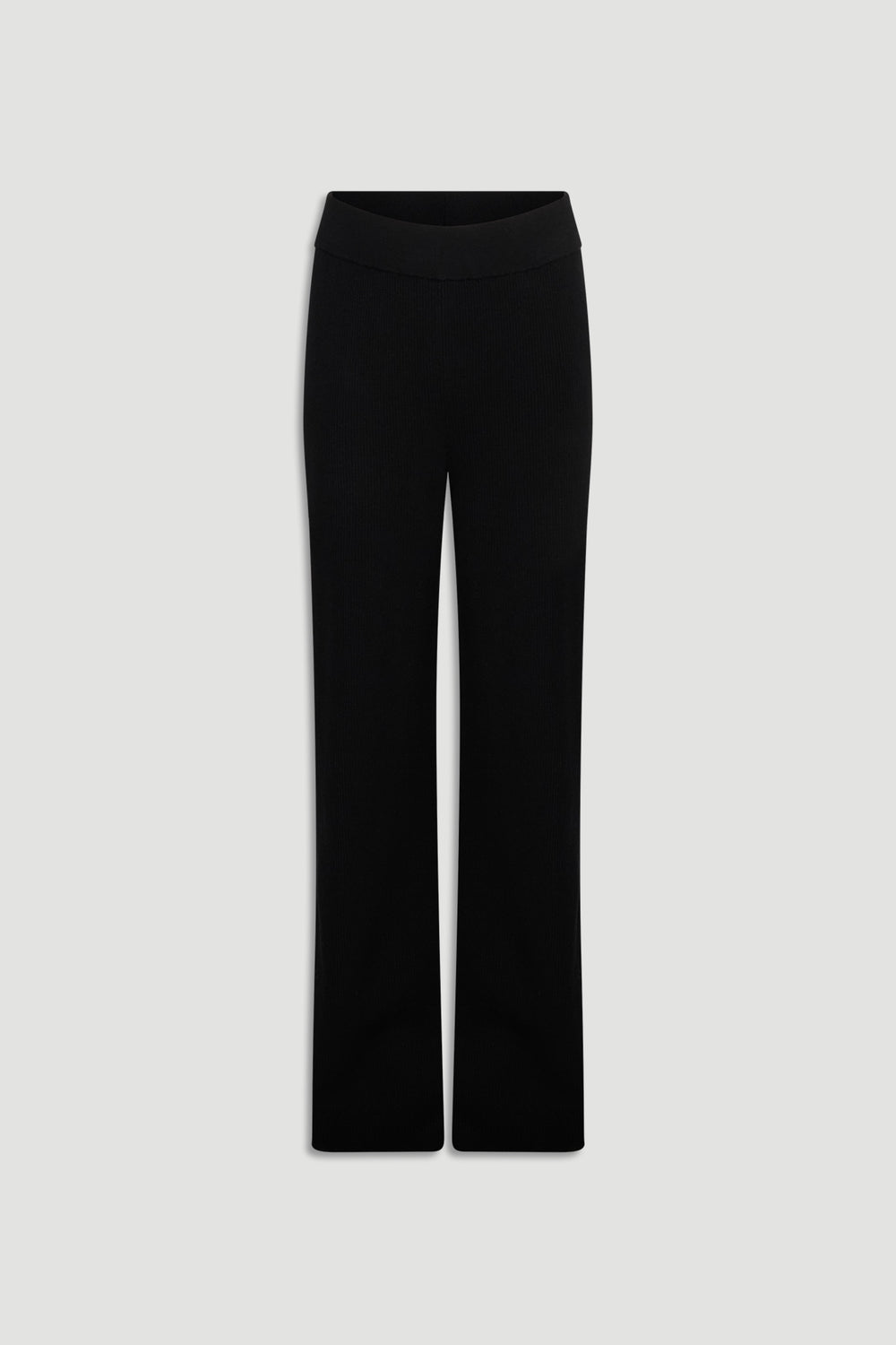 Girls Matilda Knit Pant in smooth black knitwear with a comfortable waistband and relaxed leg by DECJUBA Australian fashion brand