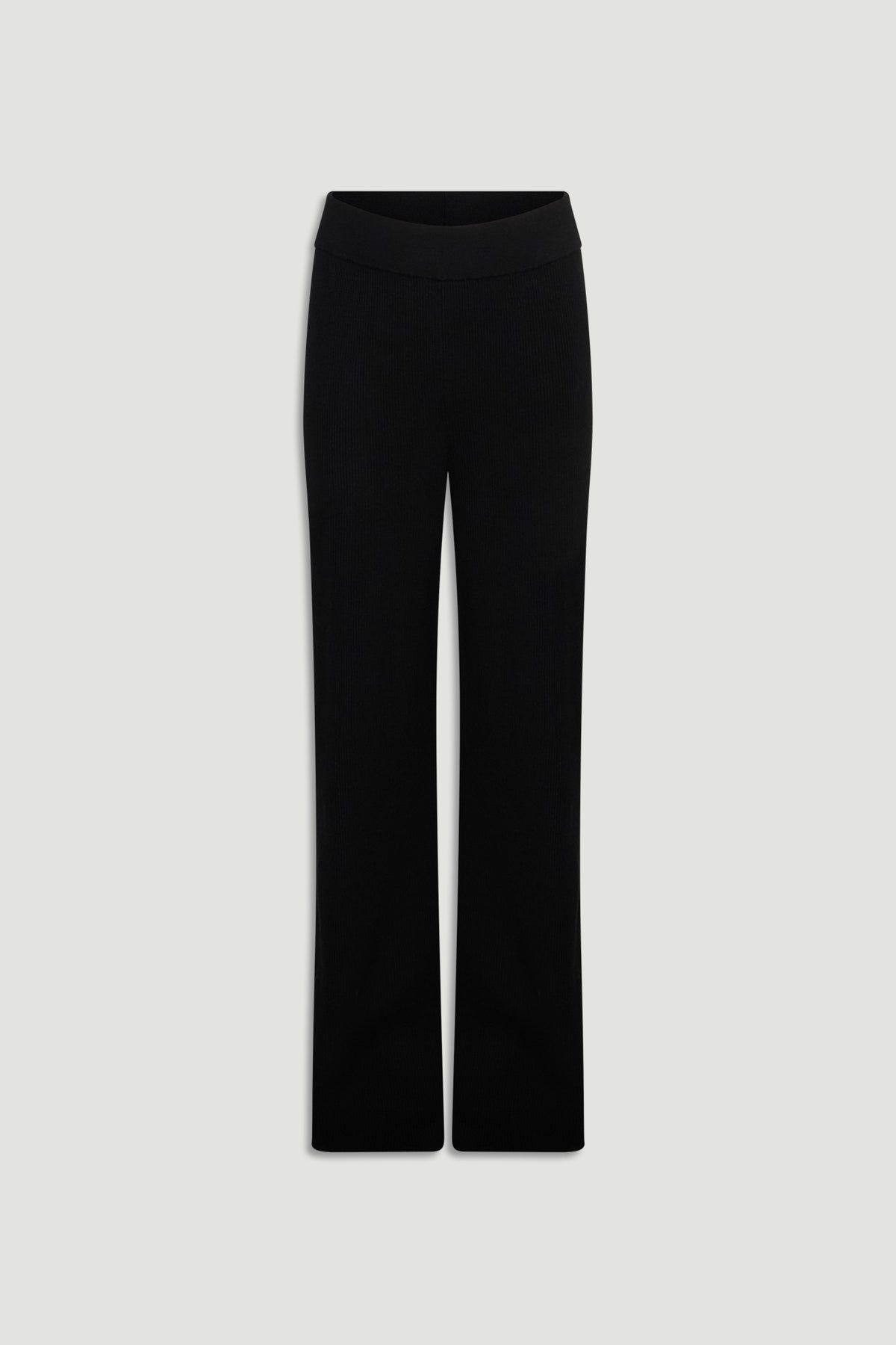 Girls Matilda Knit Pant in smooth black knitwear with a comfortable waistband and relaxed leg by DECJUBA Australian fashion brand