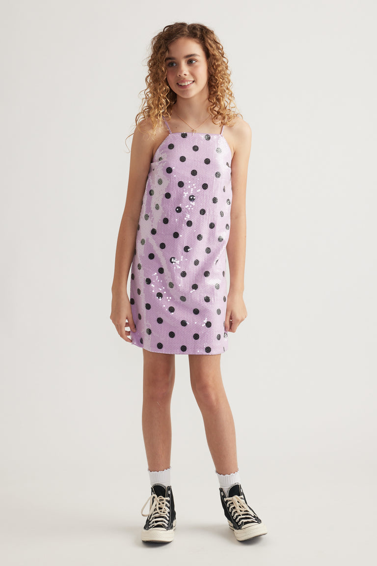 Girls Poppy Sequin Mini Dress