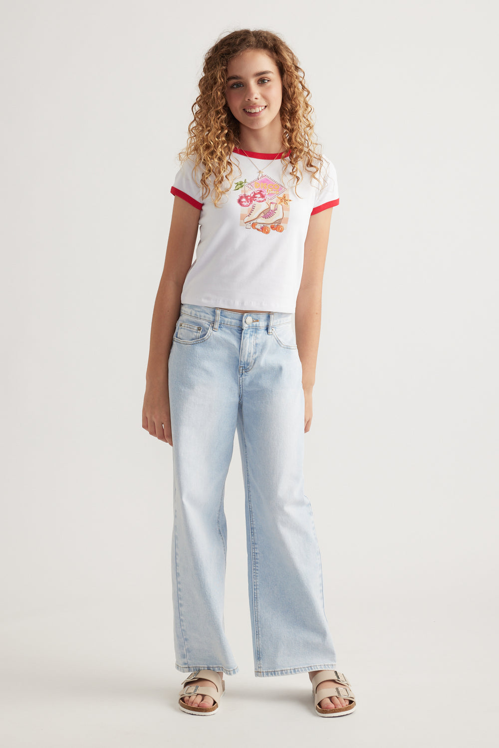 Girls Disco Fruit Ringer Tee