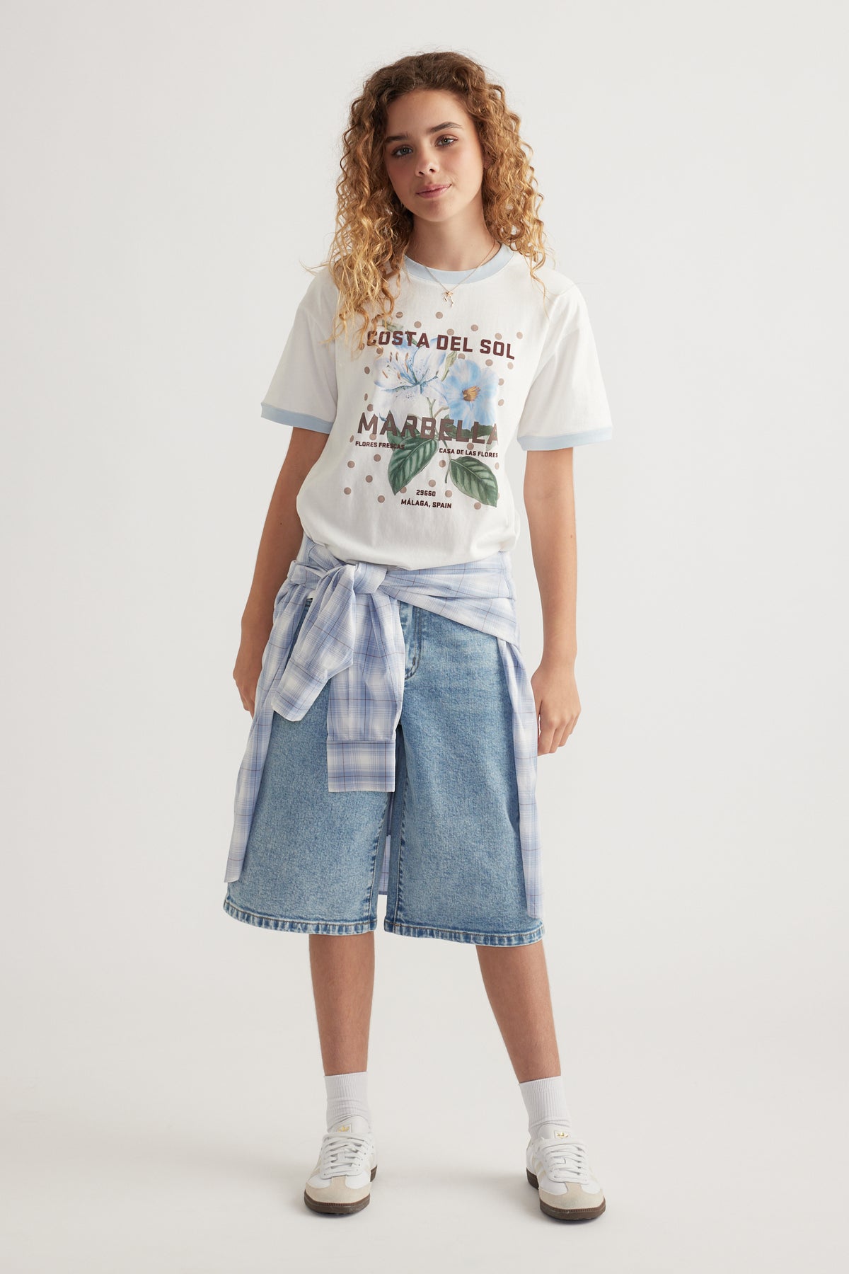 Girls Oversized Beach Tee