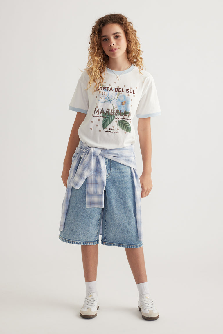 Girls Oversized Beach Tee