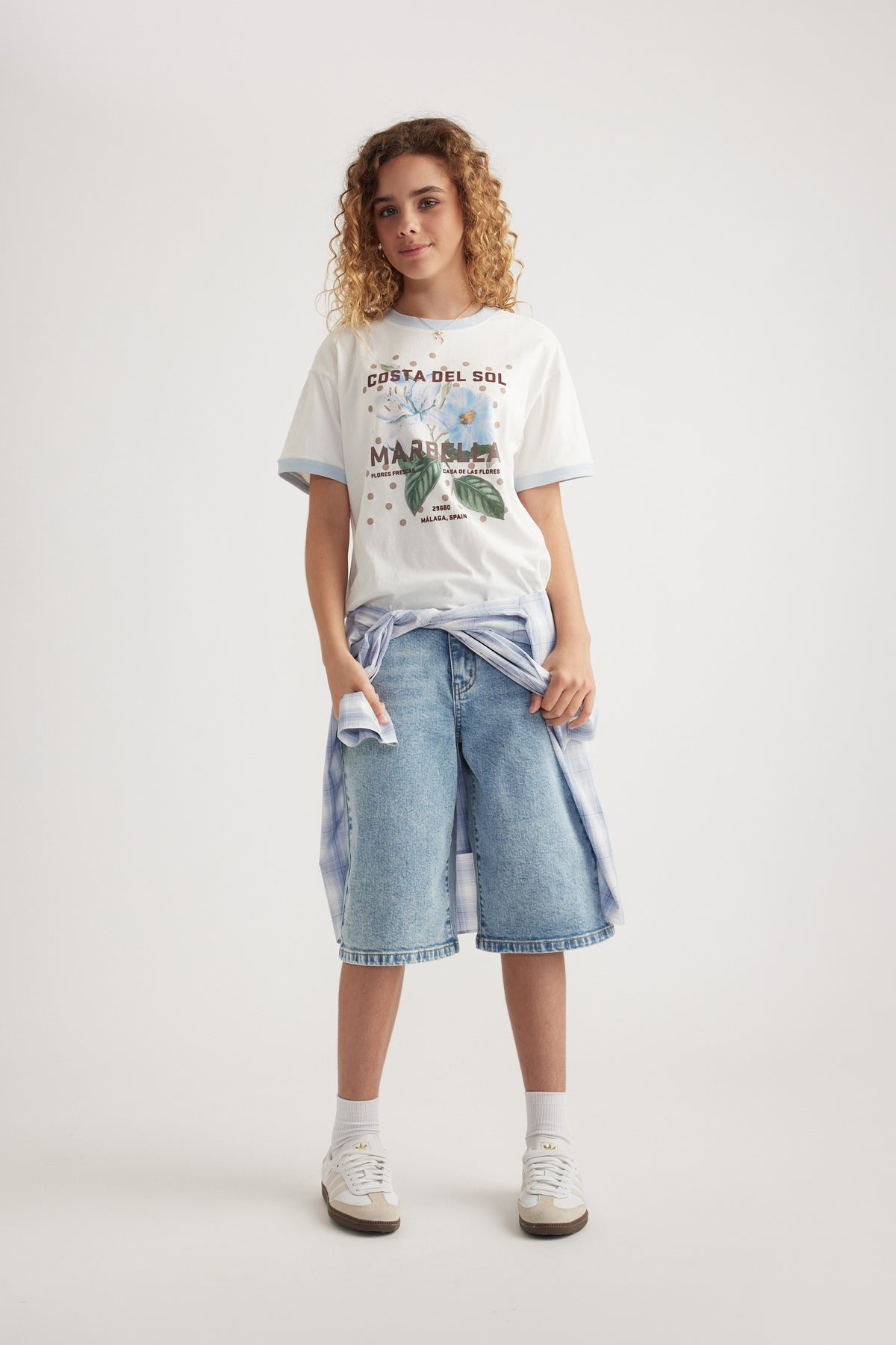 Girls Oversized Beach Tee